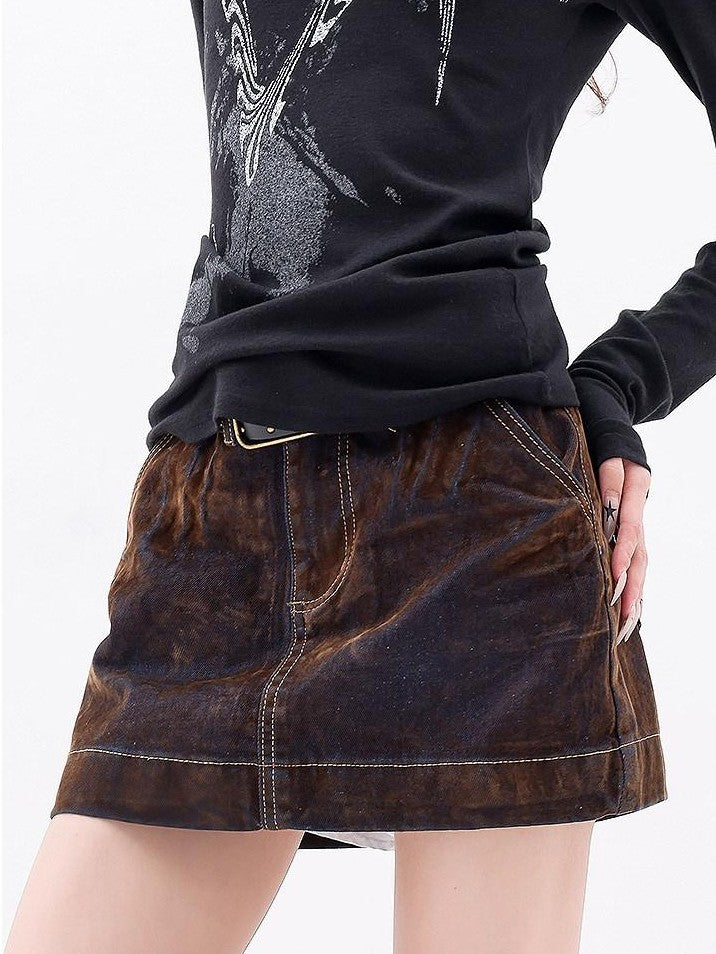 QIUQIU STUDIO American Retro Velvety Slim Hip Hugging Women&