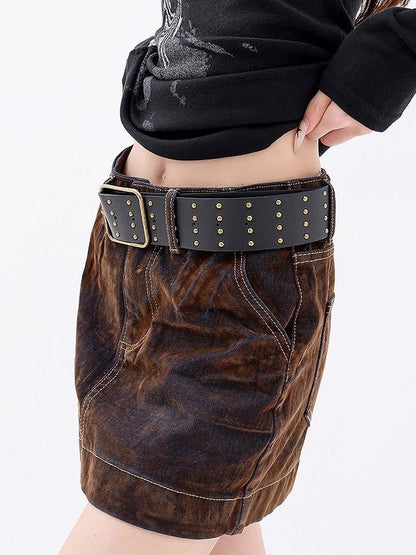 QIUQIU STUDIO American Retro Velvety Slim Hip Hugging Women&