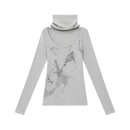 QIUQIU_STUDIO_American_Vintage_Scarf_Neck_Printed_Women&