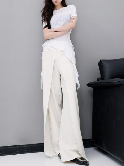 QIUQIU STUDIO Apricot Tailored Drapey Relaxed Minimal Workwear Women&