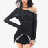 QIUQIU_STUDIO_Asymmetric_One_Shoulder_Sheer_Slim_Fit_Women&