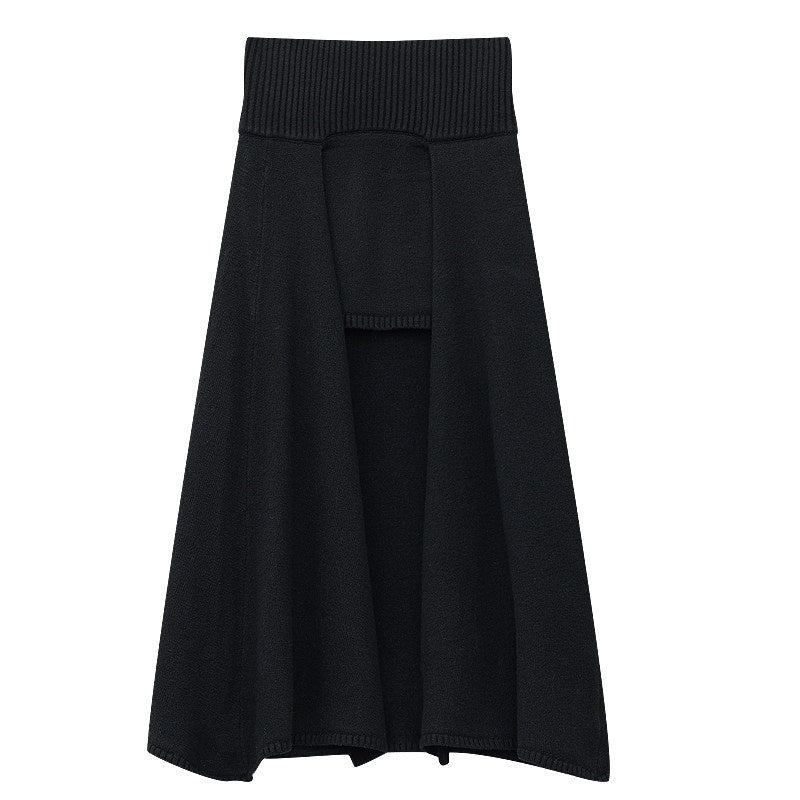 QIUQIU_STUDIO_Asymmetrical_A_Line_High_Waist_Slim_Women&