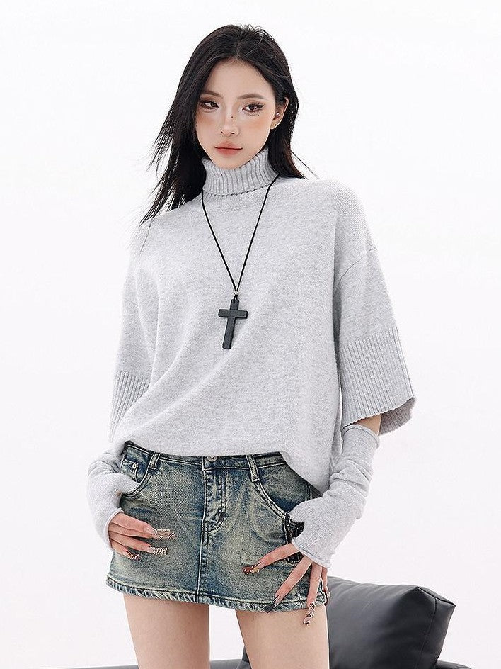 QIUQIU STUDIO Asymmetrical A Line High Waist Slim Women&