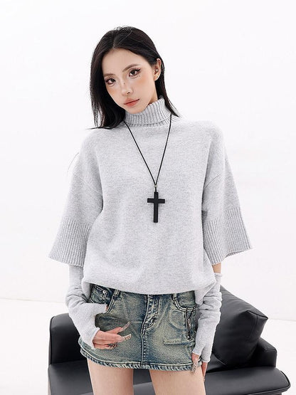 QIUQIU STUDIO Asymmetrical A Line High Waist Slim Women&
