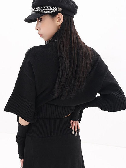 QIUQIU STUDIO Asymmetrical A Line High Waist Slim Women&