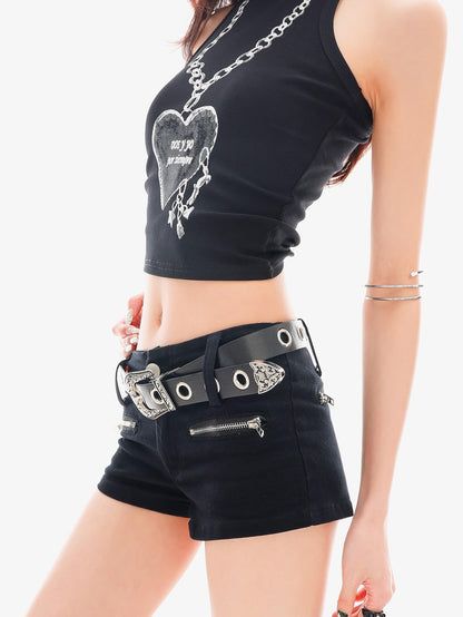 QIUQIU STUDIO Belted Pockets Slimming Hip Hugging Women&