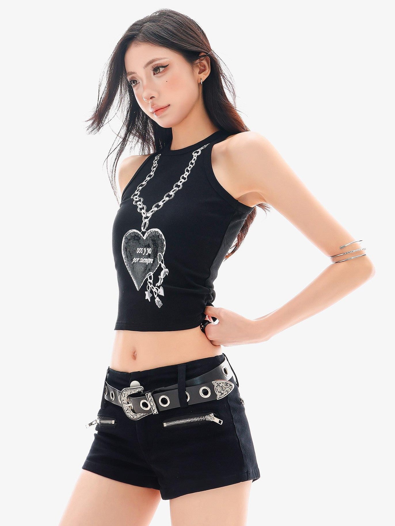 QIUQIU STUDIO Belted Pockets Slimming Hip Hugging Women&