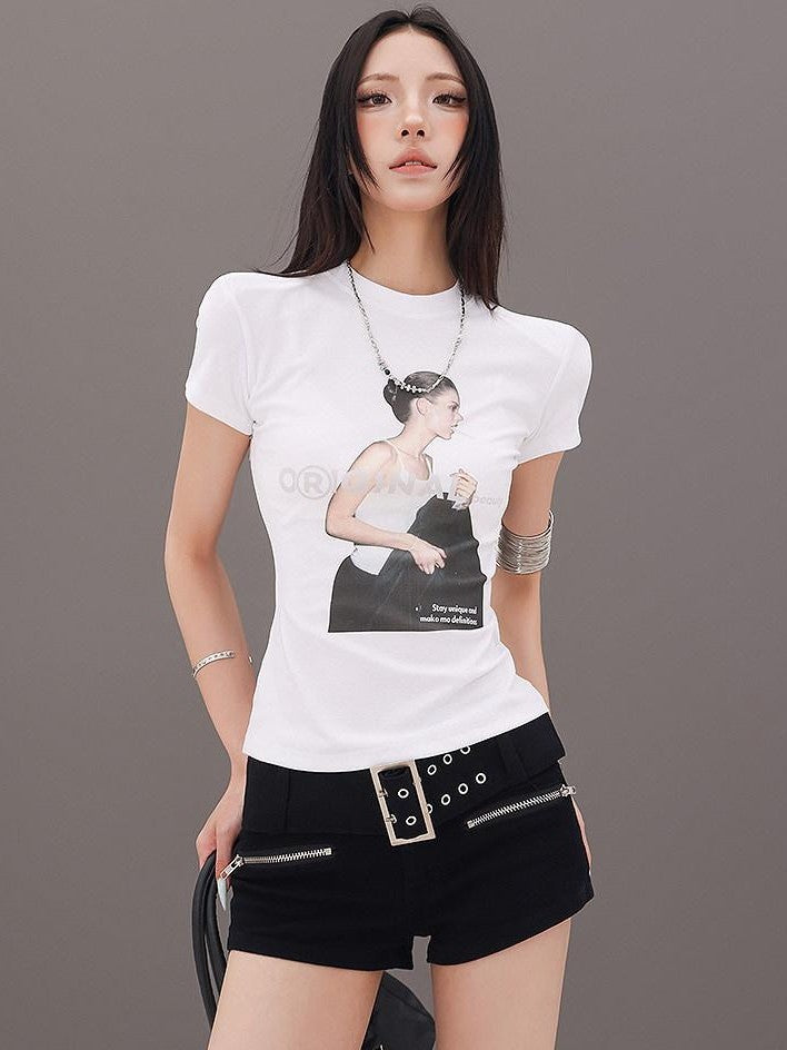 QIUQIU STUDIO Black Belted Heavy Embellished Pocketed Zip Fly Slim Hip Women&