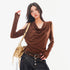 QIUQIU_STUDIO_Black_Cold_Shoulder_Cowl_Neck_Loose_Fit_Women&