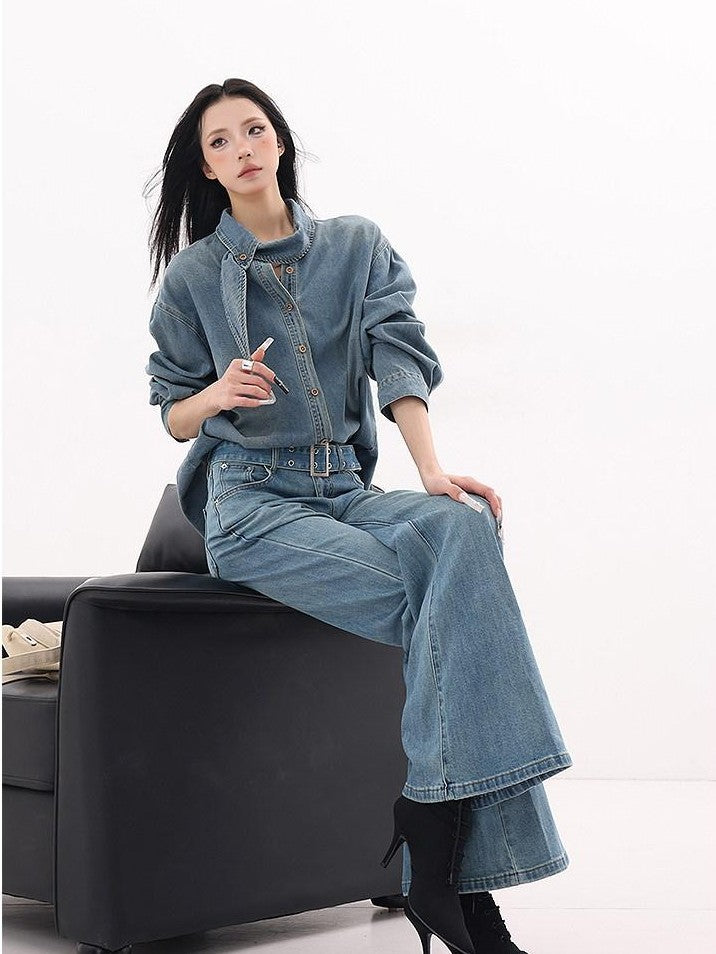 QIUQIU STUDIO Black Extra Long Slim Fit Slight Stretch Women&