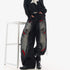 QIUQIU_STUDIO_Black_Frayed_Raw_Edge_Spliced_Curved_Women&