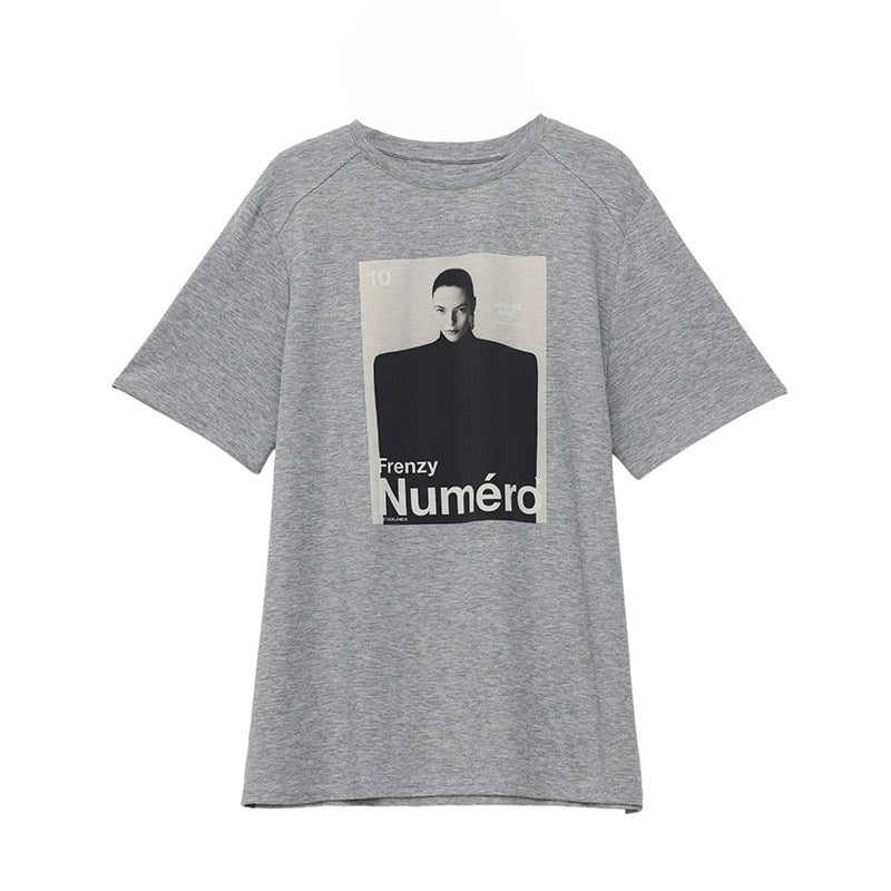 QIUQIU_STUDIO_Black_Gray_Figure_Print_Crew_Neck_Relaxed_Fit_Women&