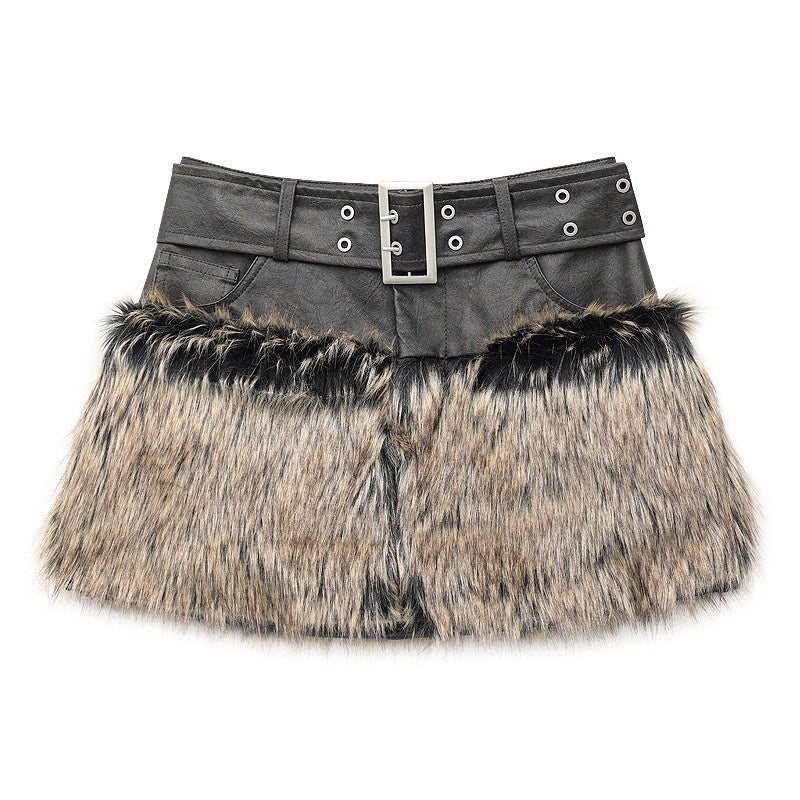 QIUQIU_STUDIO_Black_Reversible_Faux_Fur_Collar_Women&