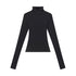 QIUQIU_STUDIO_Black_Rhinestone_High_Neck_Pullover_Slim_Fit_Women&