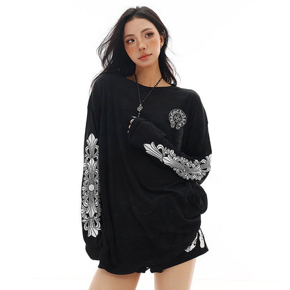 QIUQIU_STUDIO_Black_Sheer_Street_Letter_Print_Oversized_Women&