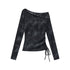 QIUQIU_STUDIO_Black_Studded_Asymmetrical_Shoulder_Women&