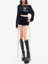 QIUQIU STUDIO Black White Colorblock Wide Leg Pockets Elastic Waist Women&