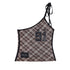 QIUQIU_STUDIO_Camo_Asymmetrical_Halter_Tie_V-neck_Slim_Waist_Letter_Print_Women&