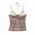 QIUQIU_STUDIO_Coffee_Mesh_Spliced_Polka_Dot_Tie_Strap_Women&