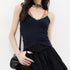 QIUQIU_STUDIO_Color_Block_Faux_Two_Piece_Slim_Fit_Halter_Women&