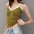 QIUQIU_STUDIO_Colorblock_Faux_Two_Piece_Slim_Fit_Halter_Neck_Women&