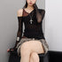 QIUQIU_STUDIO_Colorblock_Patchwork_Faux_Two_Piece_Women&