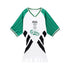 QIUQIU_STUDIO_Colorblock_V-neck_Retro_Jersey_Short_Sleeve_Women&