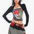 QIUQIU_STUDIO_Creative_Print_Square_Neck_Contrast_Panel_Women&