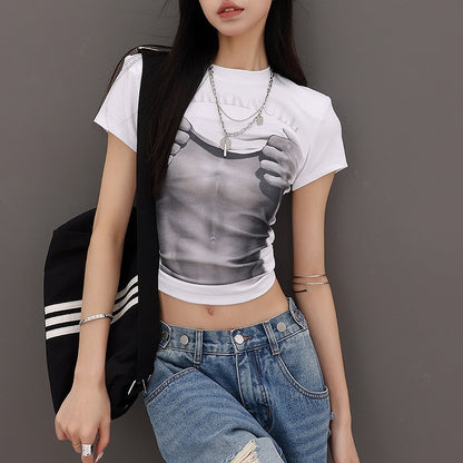 QIUQIU_STUDIO_Cropped_American_Lettered_Print_Crewneck_Women&