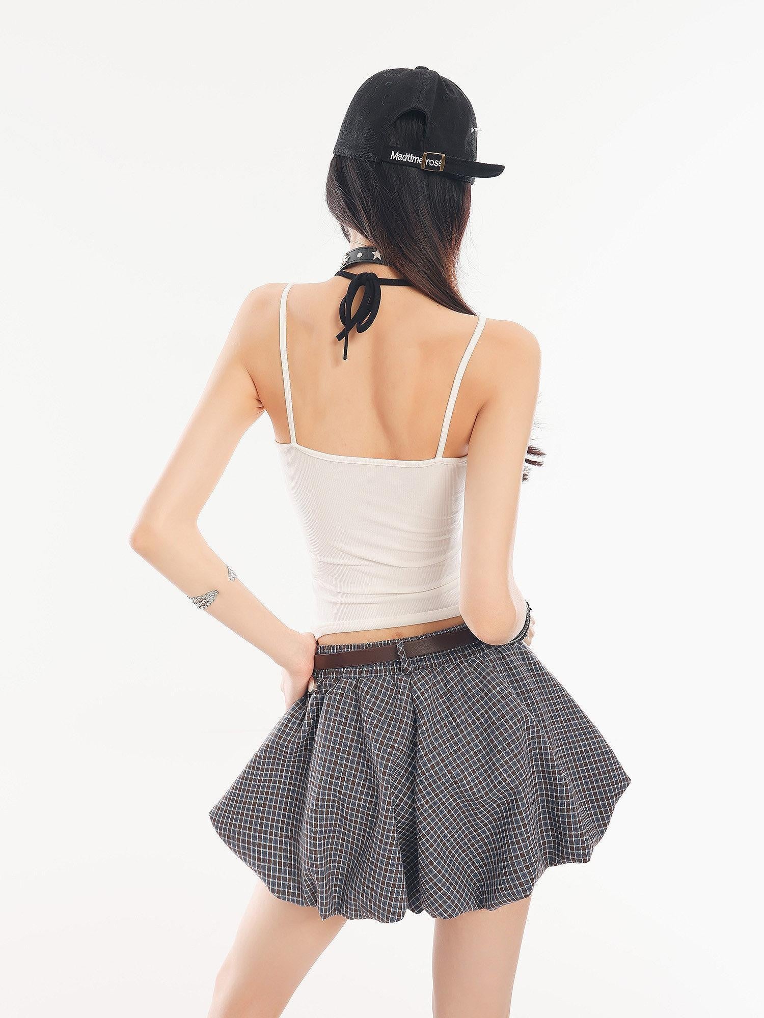 QIUQIU STUDIO Cropped Letter Print Padded Slim Fit Casual Women&