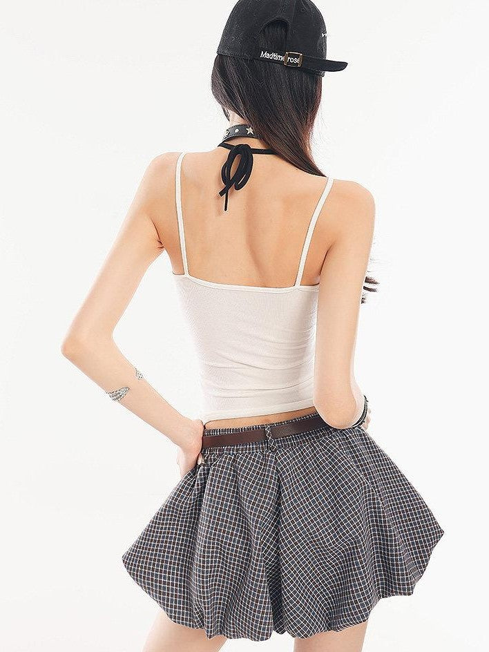QIUQIU STUDIO Cropped Letter Print Padded Slim Fit Casual Women&