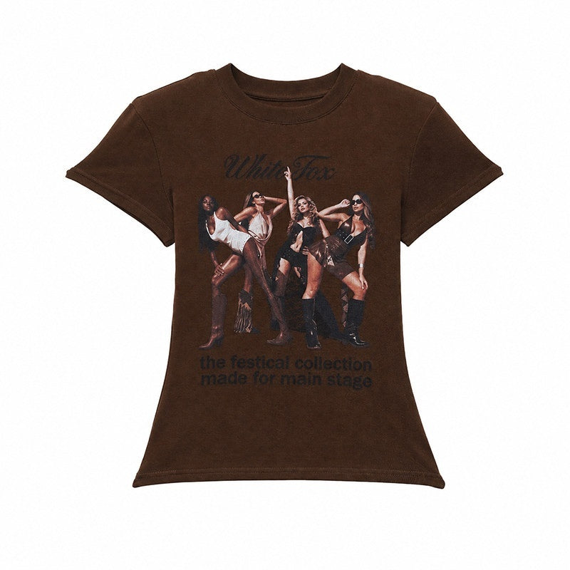 QIUQIU_STUDIO_Cropped_Portrait_Print_Round_Neck_Waist_Cinch_Women&