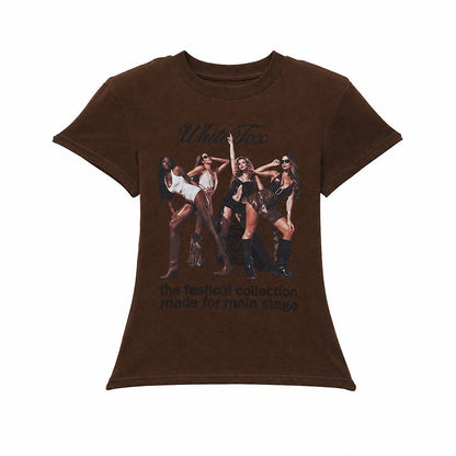 QIUQIU_STUDIO_Cropped_Portrait_Print_Round_Neck_Waist_Cinch_Women&