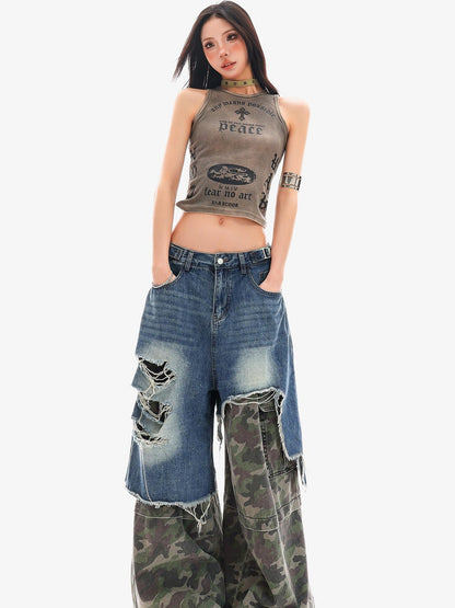 QIUQIU STUDIO Cropped Printed Round Neck Fitted Women&