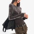 QIUQIU_STUDIO_Dark_Grey_Letter_Print_Casual_Round_Neck_Women&