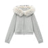 QIUQIU_STUDIO_Detachable_Fur_Collar_Cropped_Loose_Fit_Thick_Hooded_Women&
