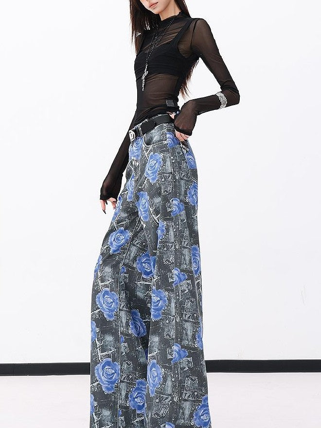 QIUQIU STUDIO Digital Print Loose Fit Women&
