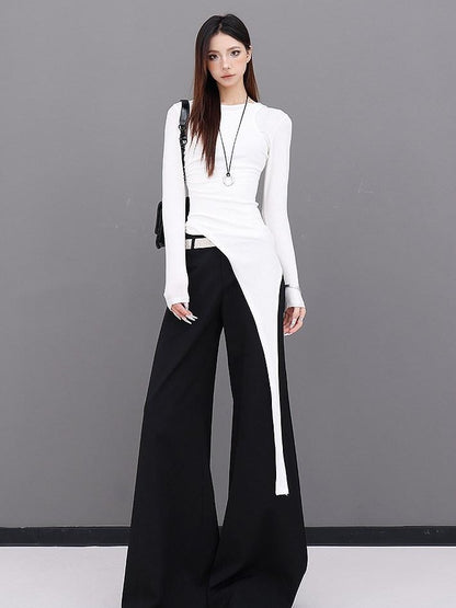 QIUQIU STUDIO Drapey Tailored Extra Long Flare Women&