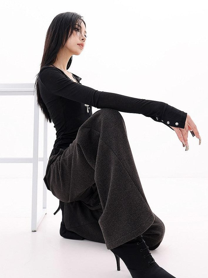 QIUQIU STUDIO Drapey Tailored Extra Long Flare Women&
