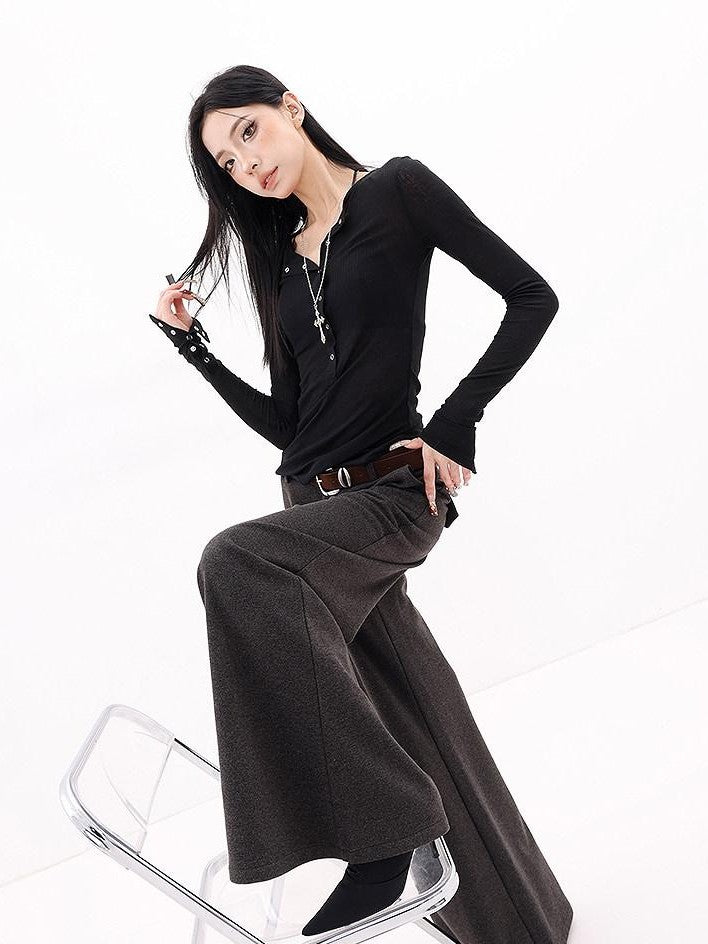 QIUQIU STUDIO Drapey Tailored Extra Long Flare Women&