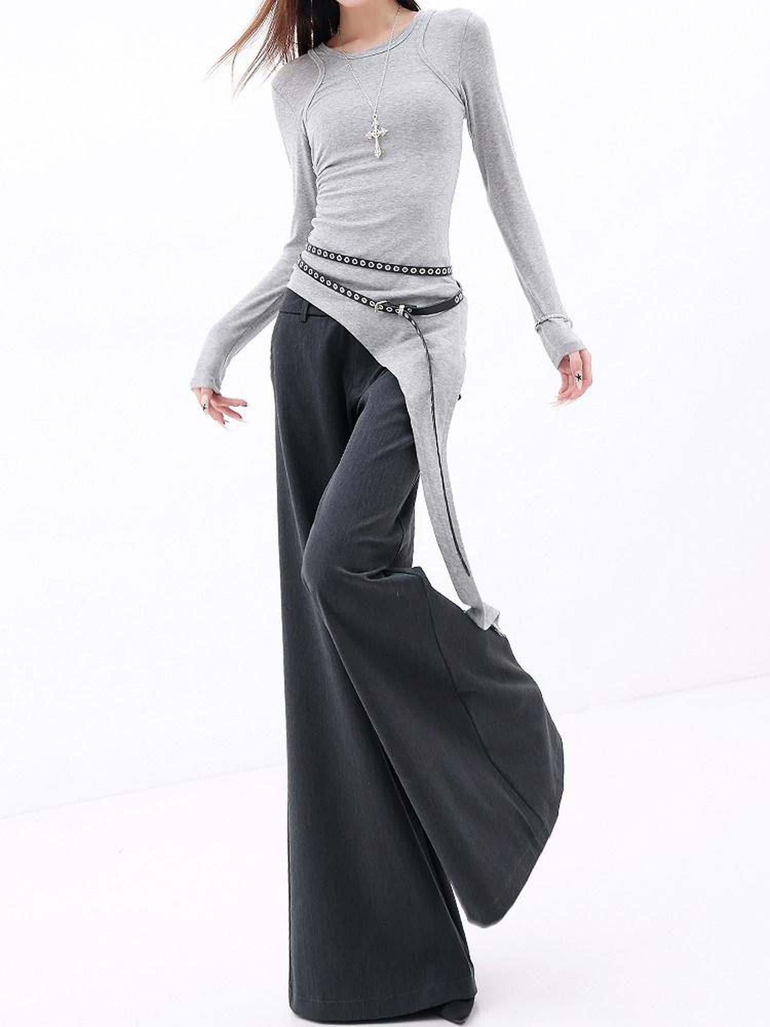 QIUQIU STUDIO Drapey Tailored Extra Long Flare Women&
