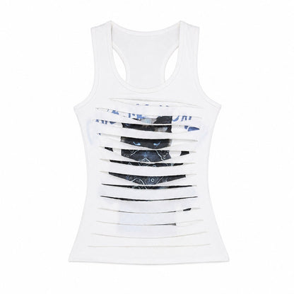 QIUQIU_STUDIO_Edgy_Distressed_Cat_Print_Racerback_Slim_Fit_Women&