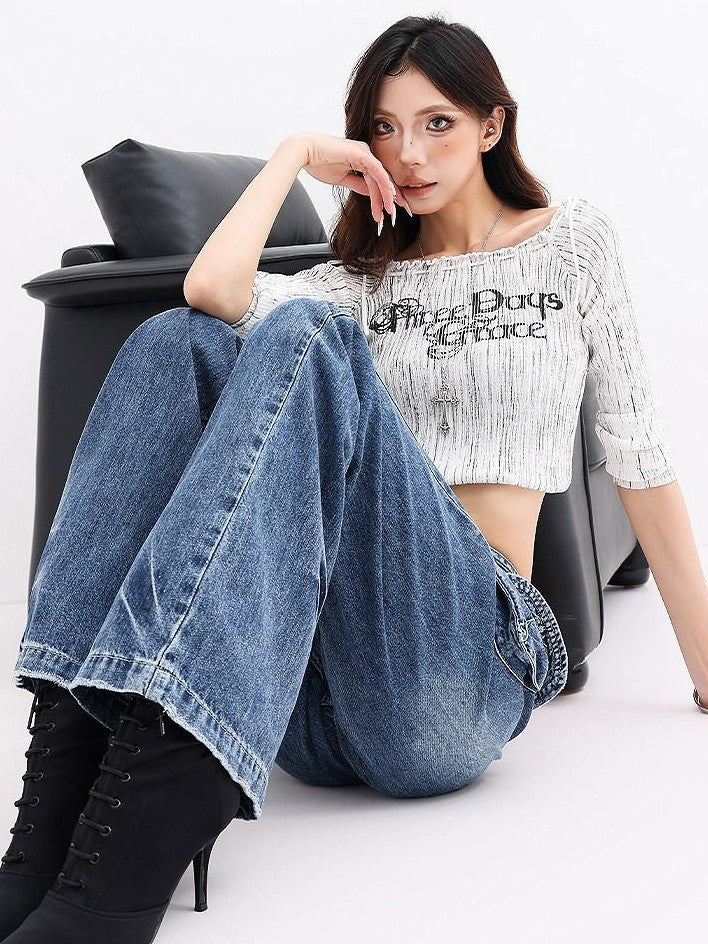 QIUQIU STUDIO Elongated Pleated Washed Distressed Retro Pocket Loose Women&