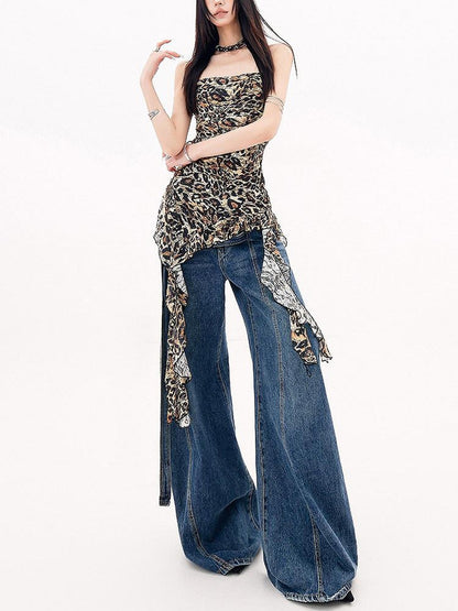 QIUQIU STUDIO Extra Long Curved Hem Tie Detail Women&