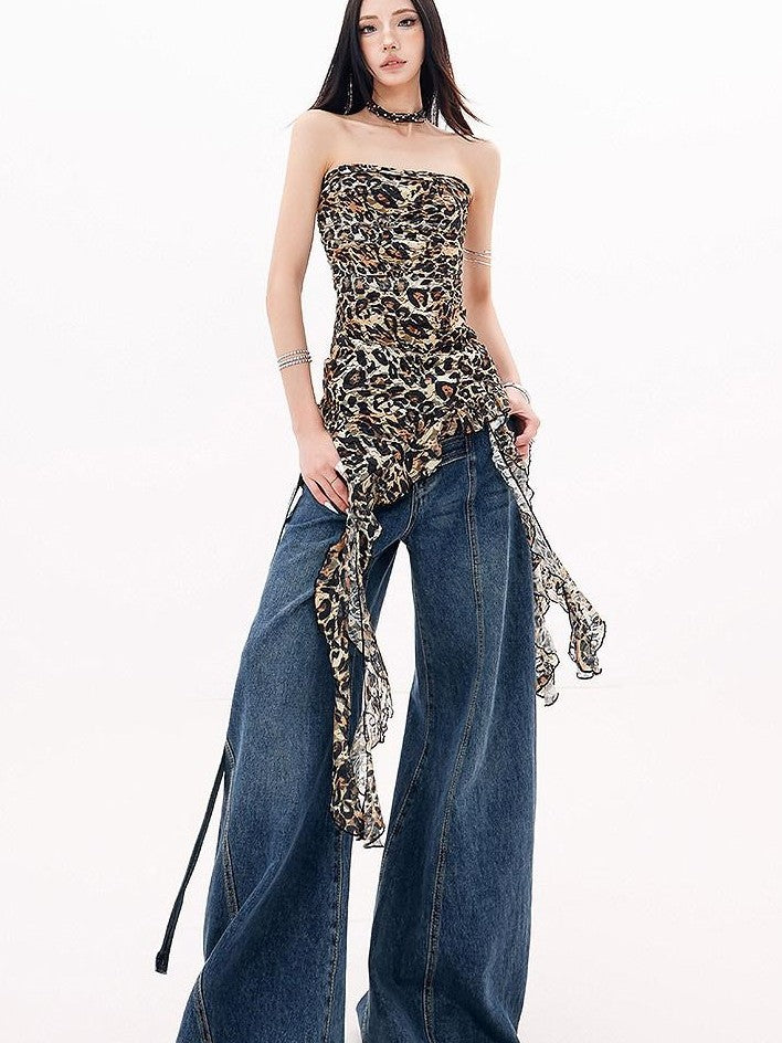QIUQIU STUDIO Extra Long Curved Hem Tie Detail Women&