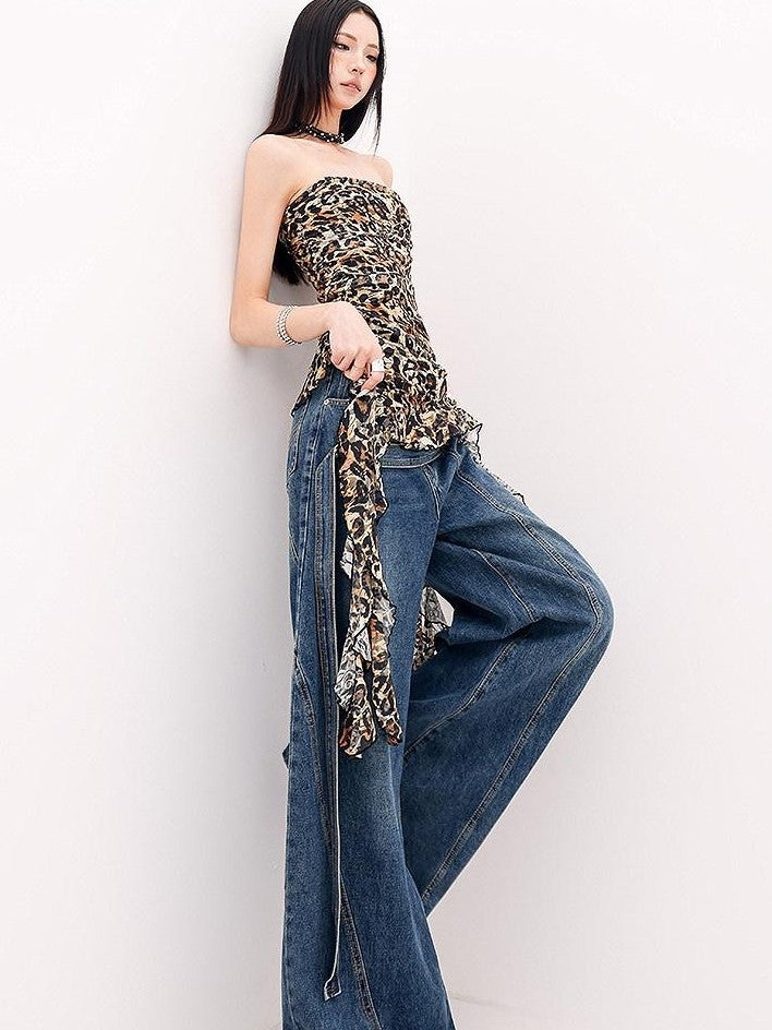 QIUQIU STUDIO Extra Long Curved Hem Tie Detail Women&