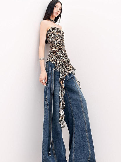 QIUQIU STUDIO Extra Long Curved Hem Tie Detail Women&