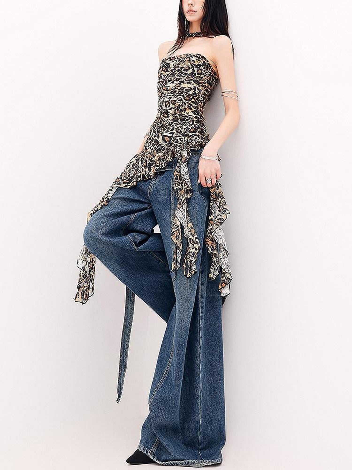 QIUQIU STUDIO Extra Long Curved Hem Tie Detail Women&