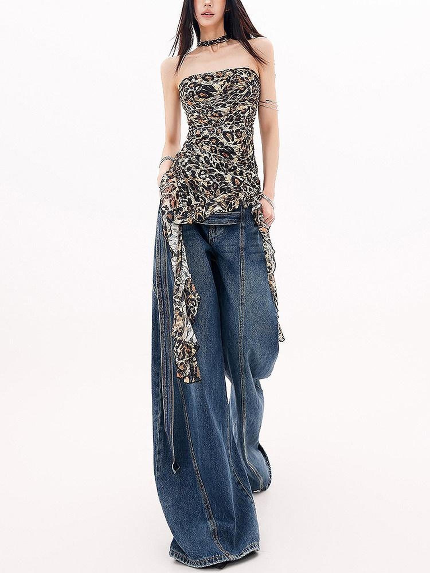 QIUQIU STUDIO Extra Long Curved Hem Tie Detail Women&