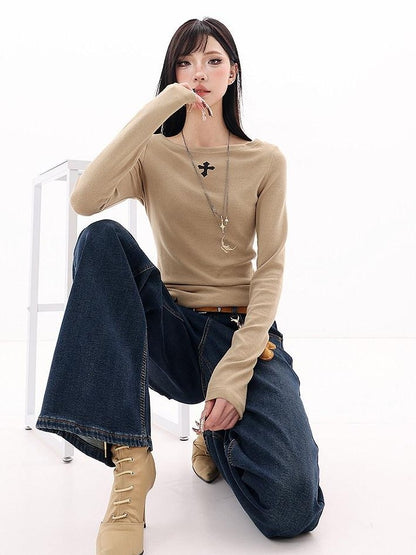 QIUQIU STUDIO Extra Long Drapey High Rise Straight Pockets Women&